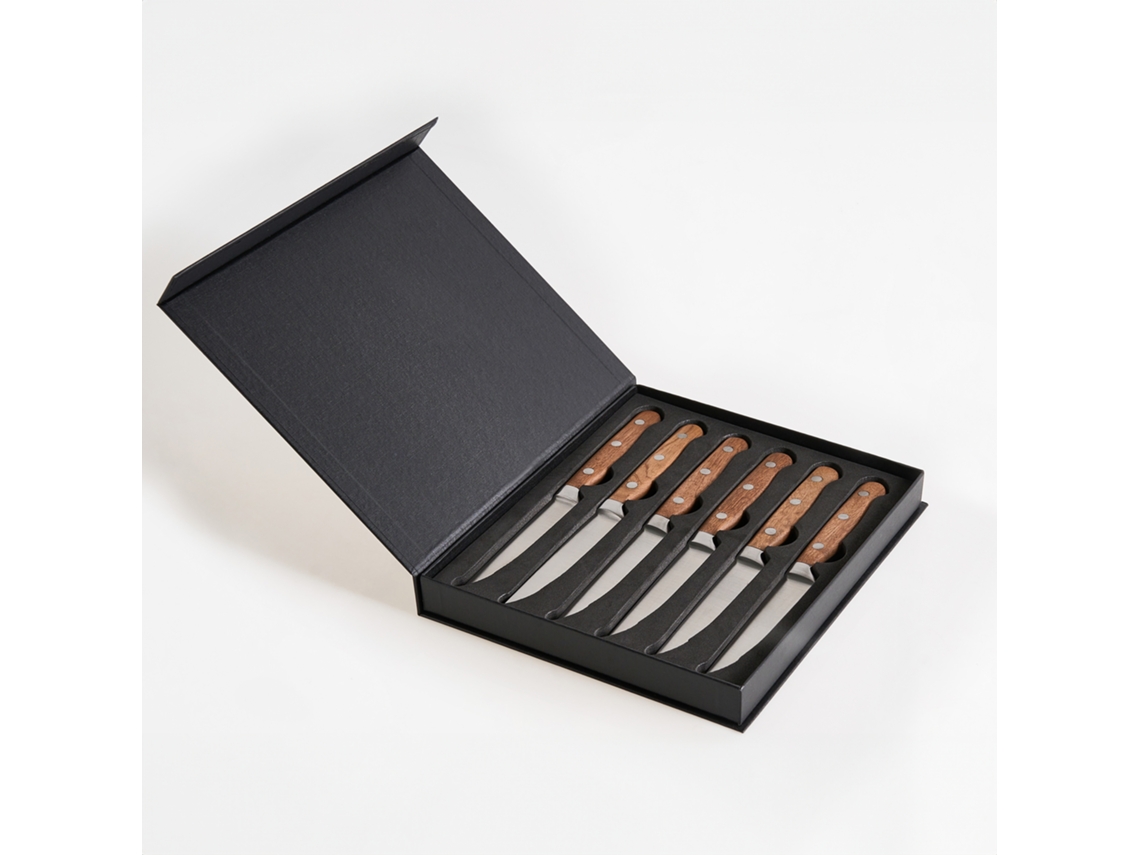 Conjunto De 6 Facas Para Bife Nagano Marrom Beliani