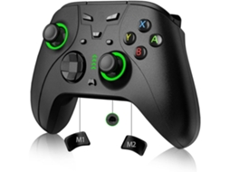 Controlador Ps4 Switch Pro Controller com Botões Programáveis Dual Vibration Turbo Green Led Light e Wake Up Function Jack de Fone de Ouvido