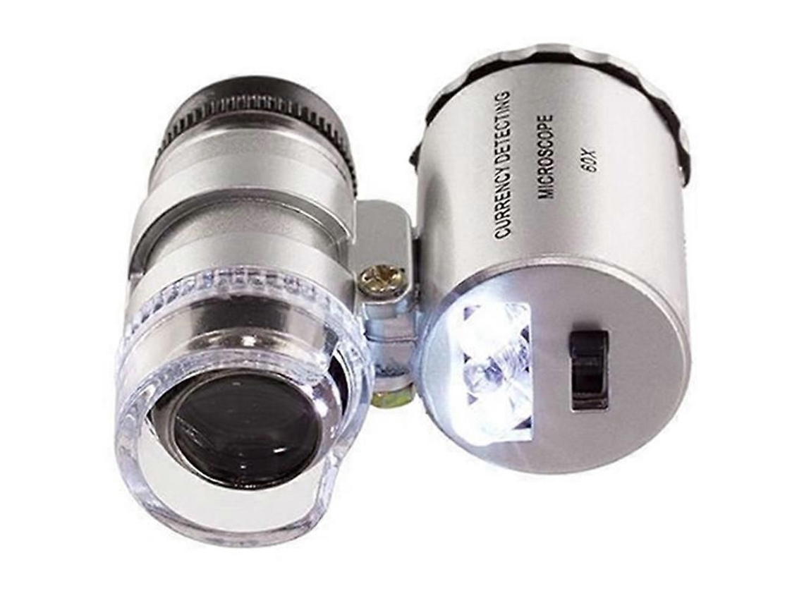 Mini 60x Lupa Mikroskop Uv Jubiler Lupa Detector Waut Z Oświetleniem Led 97qd TAISHENGDA