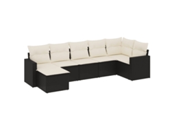 Garden Sofa Set, Garden Sofa Sets Vidaxl Preto Rattan / Vime (n/a)