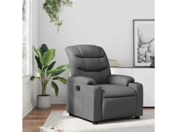 Vidaxl Poltrona Reclinável Couro Artificial Cinzento
