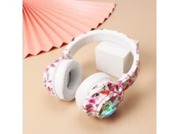 Fones De Ouvido Gamer Iluminados Com Slot Para Cartão De Memória, Estéreo 5.0 Rgb Branco Brilvibera