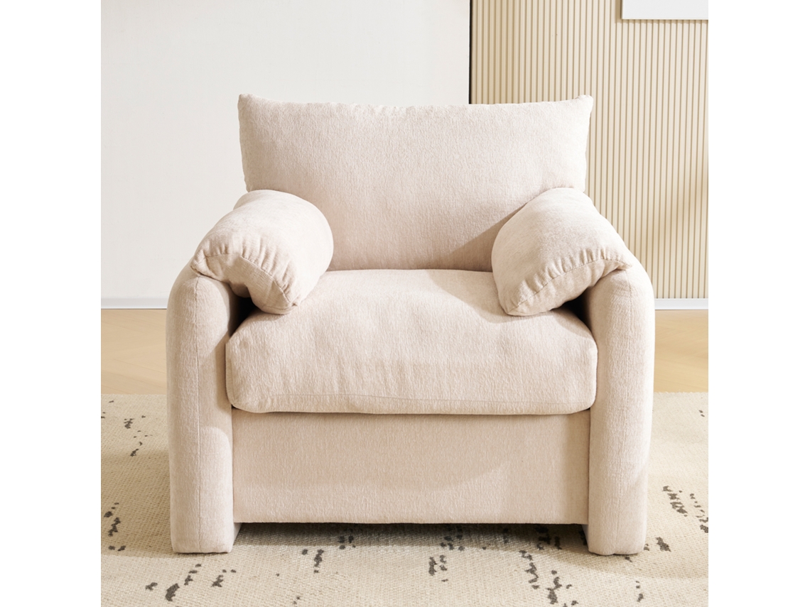 Design Moderno, Tecido De Chenille, Poltrona Oversize, Cadeira Decorativa, Sofá Simples, Poltrona De Lazer, Adequada Para Sala De Estar E Quarto-kd