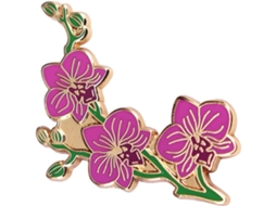 Joias delicadas com orquídeas que oferecem beleza e conforto. Broche elegante para diversas ocasiões.