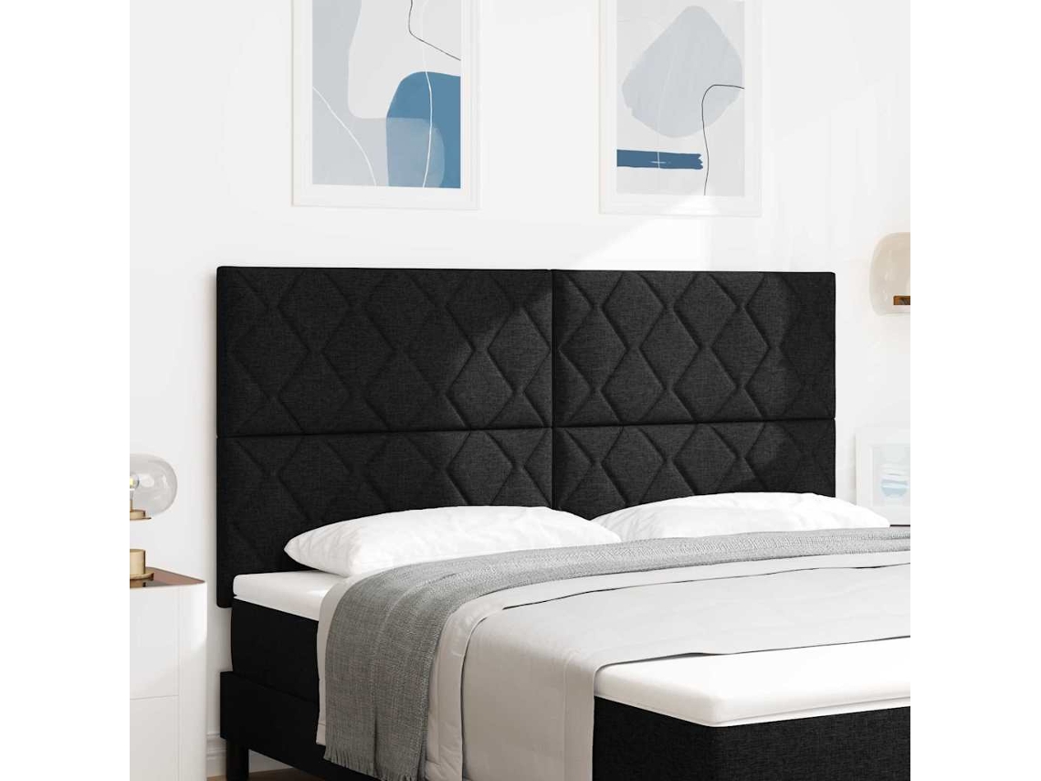 Vidaxl Cabeceira Preto 180 Cm Tecido