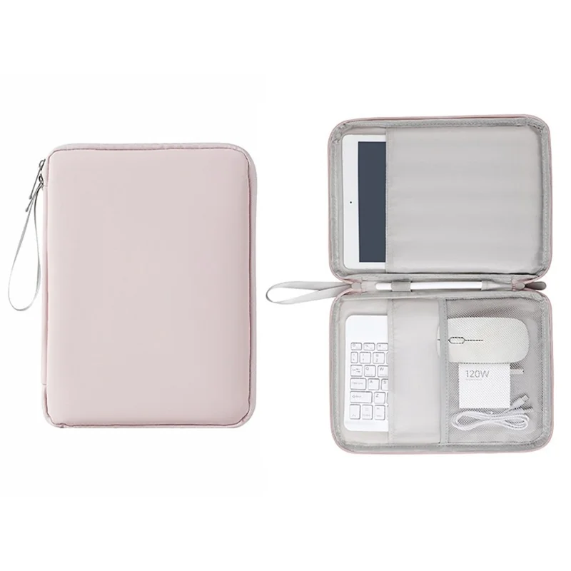 Bolsa Halinuia Para Tablet 9,7 A 11 Polegadas Nylon Rosa Com Abertura 180° E Alça De Suspensão