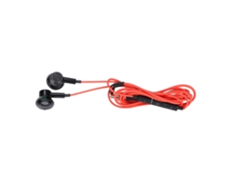 Fone de ouvido Mali com fio 3.5mm Me530 com controle de volume, vermelho