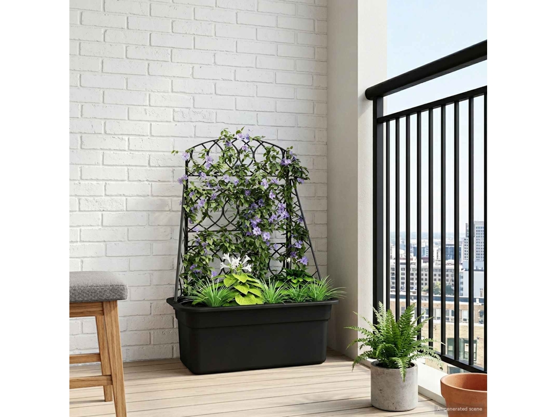 Vidaxl Treliça De Vaso Antracite 58 X 29 X 78 Cm Pp