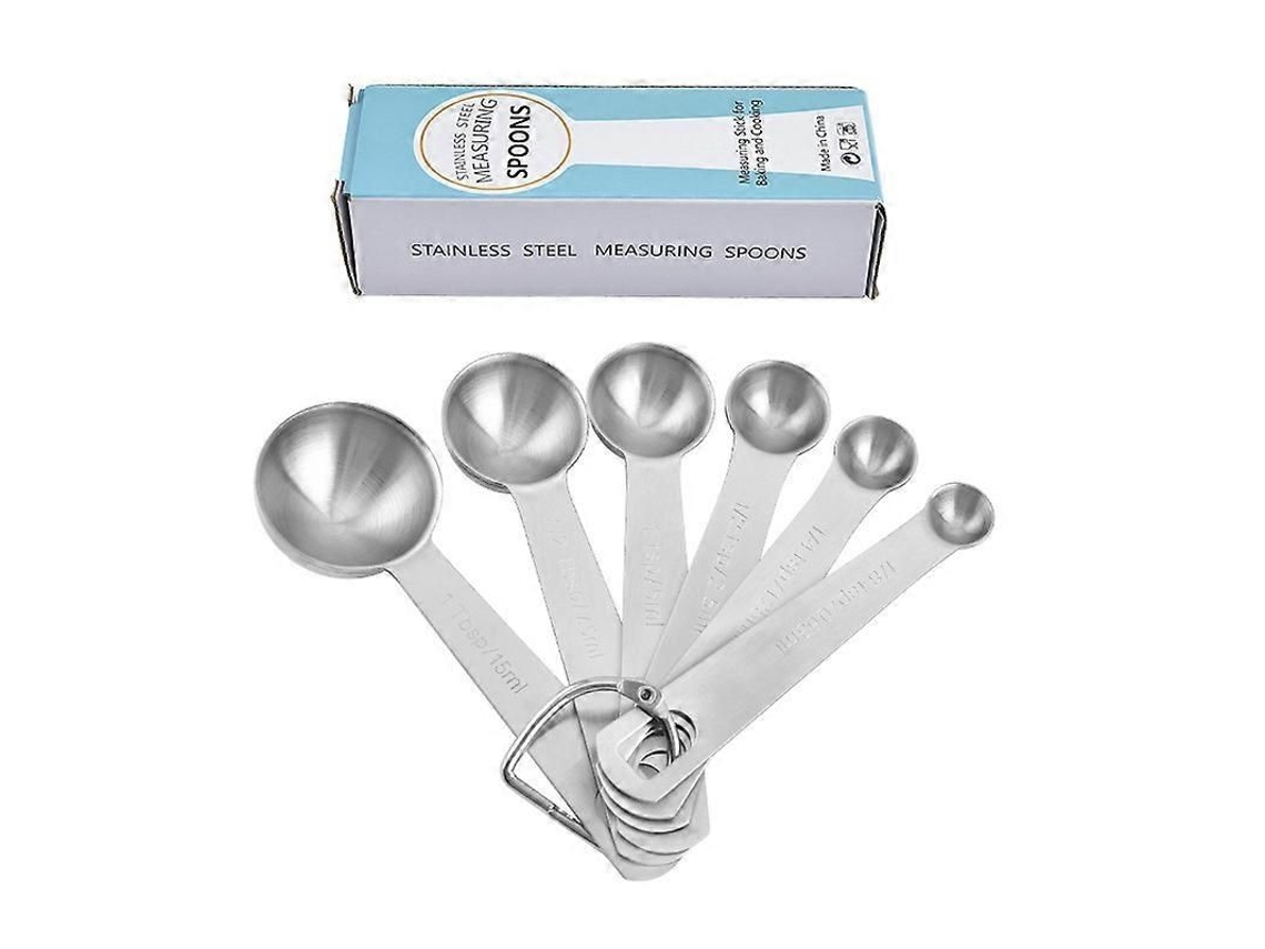 Conjunto de Colheres Medidoras 6 Peças Aço Inoxidável 18/8 Sem Bpa Co Lheres Peso e GOKOCO