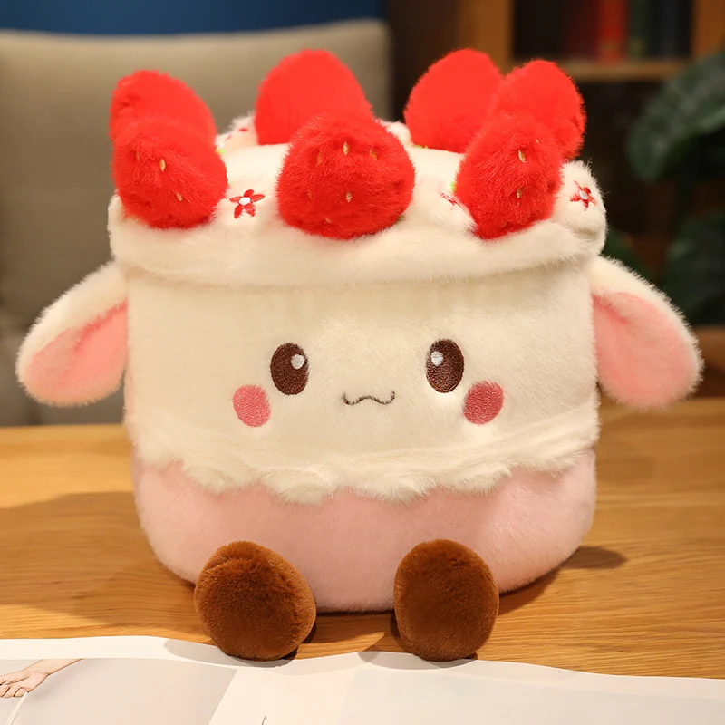 Lindo Bolo de Pelúcia para Crianças, Bolo Artesanal MDUG (rosa 30cm)