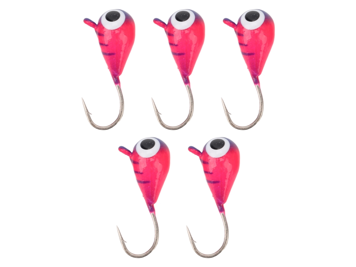 5 Iscas Pesca Gelo Inverno Aço Carbono 5mm