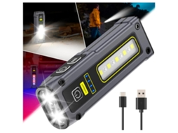 Lanterna Yunzii Sd 841 Recarregável Com Luz Lateral Cob Com 7 Modos Preta