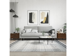 Vidaxl Mesa Centro 2 Pcs 50x50x40 Cm Madeira Proc. Carvalho Castanho