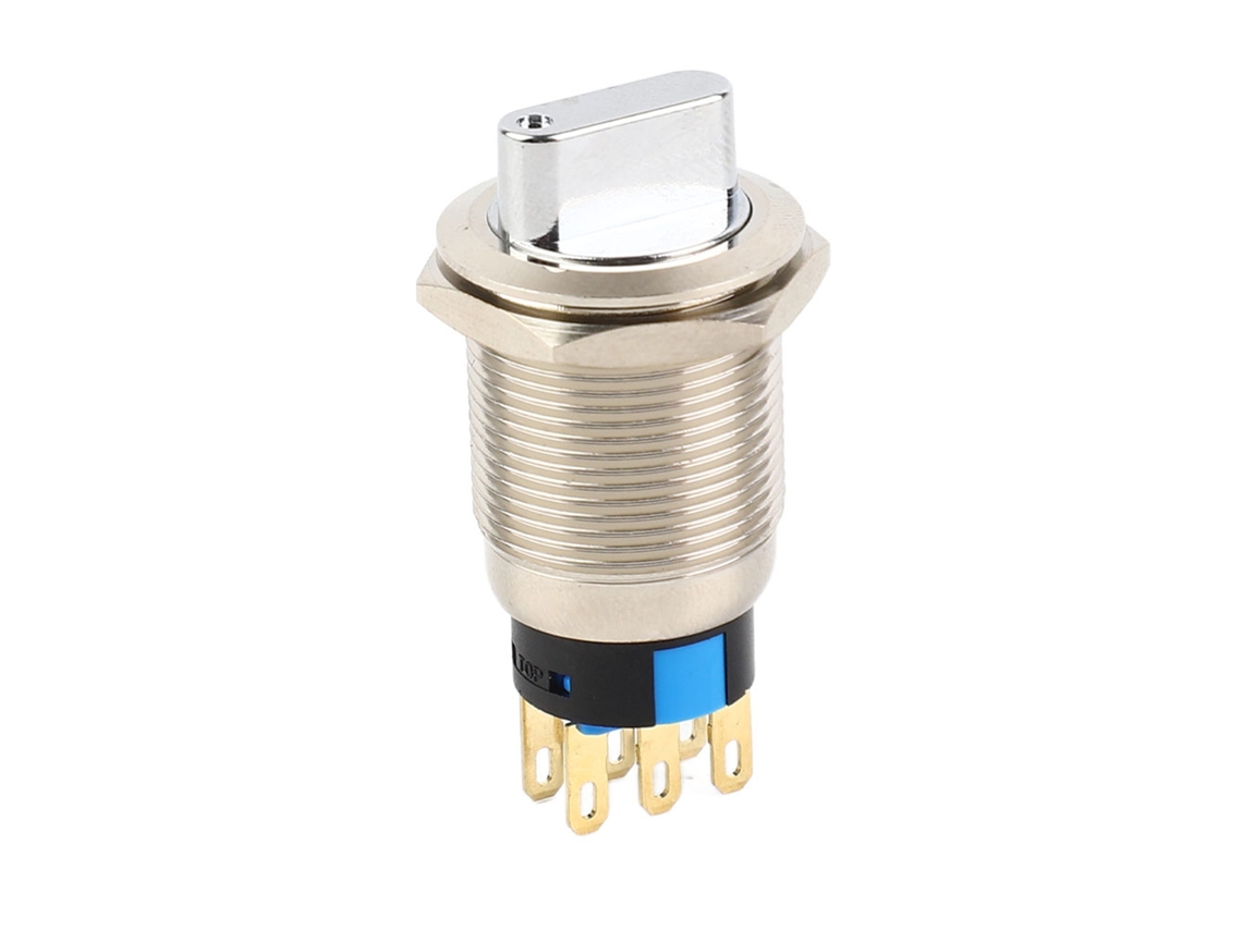 Yuru interruptor Seletor Rotativo IP67 19mm 6 Pinos 3 Níveis