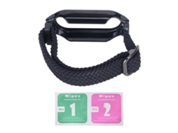 Capa Protetora de Tela Pulseira de Relógio 3 em 1 para Mi Band 7 Preto