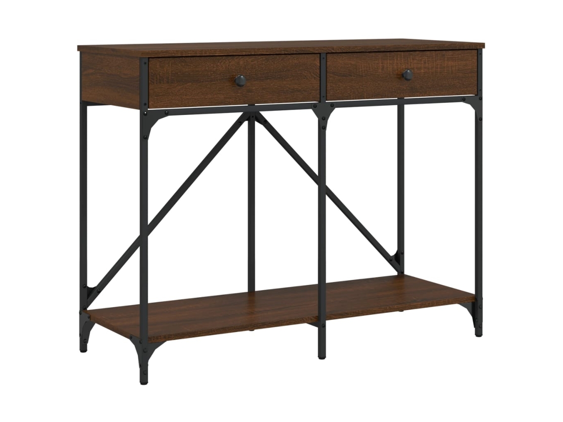 Mesa Consola Derivados Madeira Carvalho Castanho MAISON EXCLUSIVE (100x39x78,5 cm)