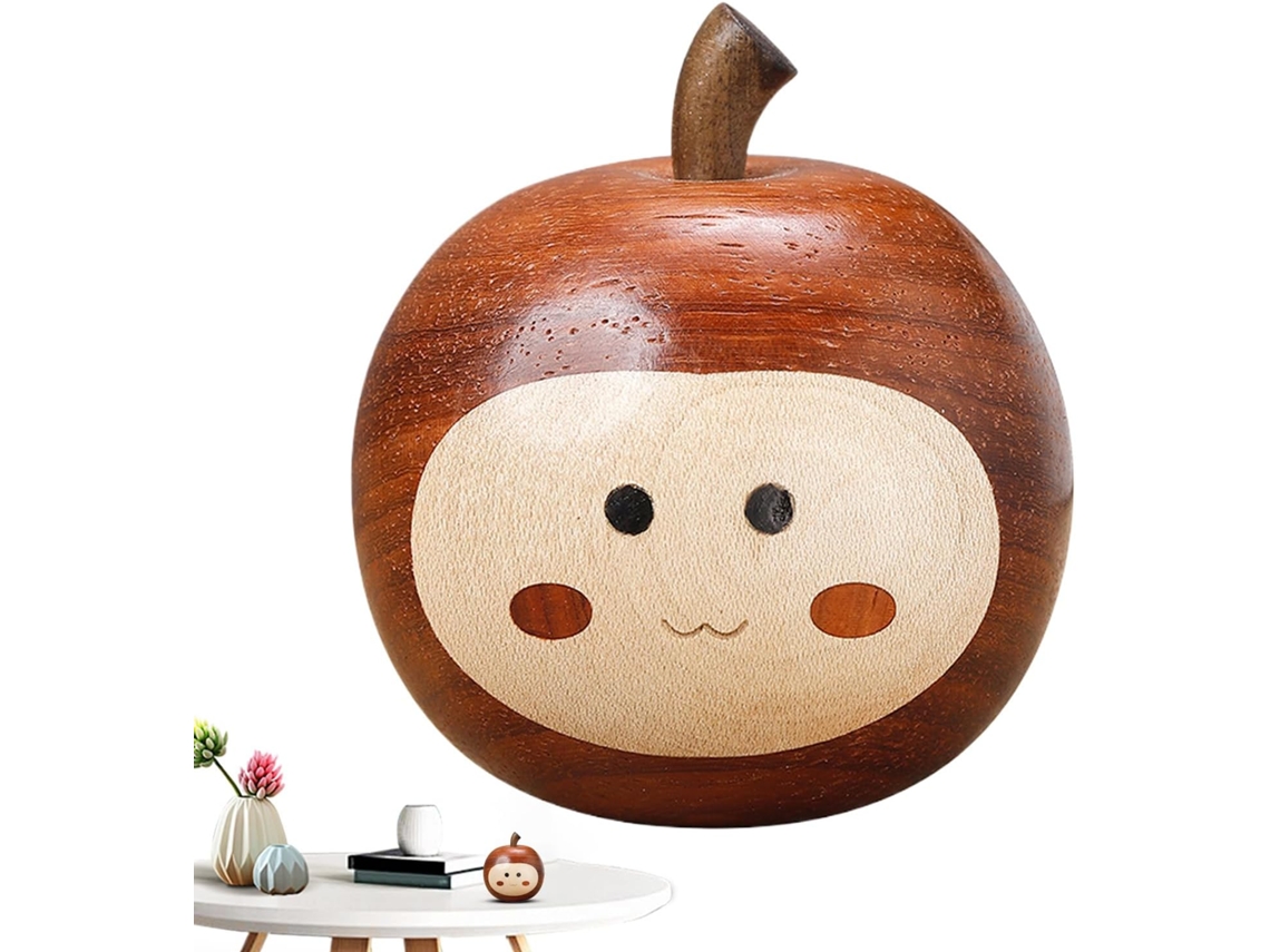 Enfeite De Frutas Delicado Escultura De Mesa De Madeira | Estatueta Ornamental Para Mesa De Cabece Gokoco