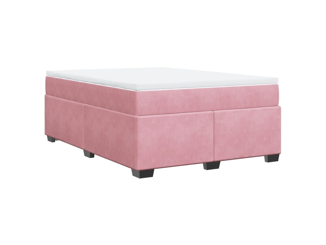Box Spring Bed, Box Spring Beds Vidaxl Cor-de-rosa Veludo (140 X 190 Cm)