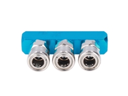 Laxiscreed Bloco De Distribuição De Ar Pneumático G1/4 Com Canal Duplo E Conectores