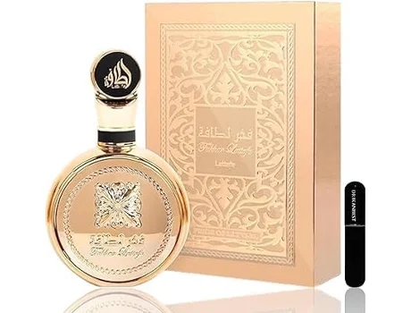 Perfume Fakhar Gold Extrait (Original) Eau de Parfum 100ml Brinde Atomizador Recarregável Drikanbest 5ml