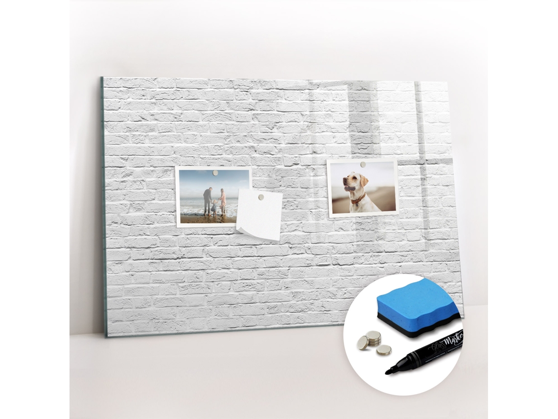 Quadro Magnético De Parede Parede De Tijolos Para O Quarto Das Crianças Espelharte (60x40 Cm)
