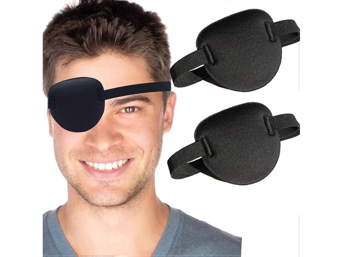 Máscara para os Olhos, Adultos, 3d Ajustável para Olho Direito Ou Esquerdo, Ambliopia, Fantasia de Pirata AQUAFORGE (preto)