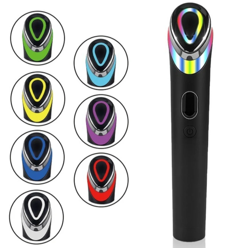 Massageador ocular vibratório portátil (preto), para uso doméstico em fototerapia.