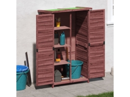 Vidaxl Abrigo P/ Ferramentas Jardim 83x57x140 Cm Pinho Maciço Cor Moca