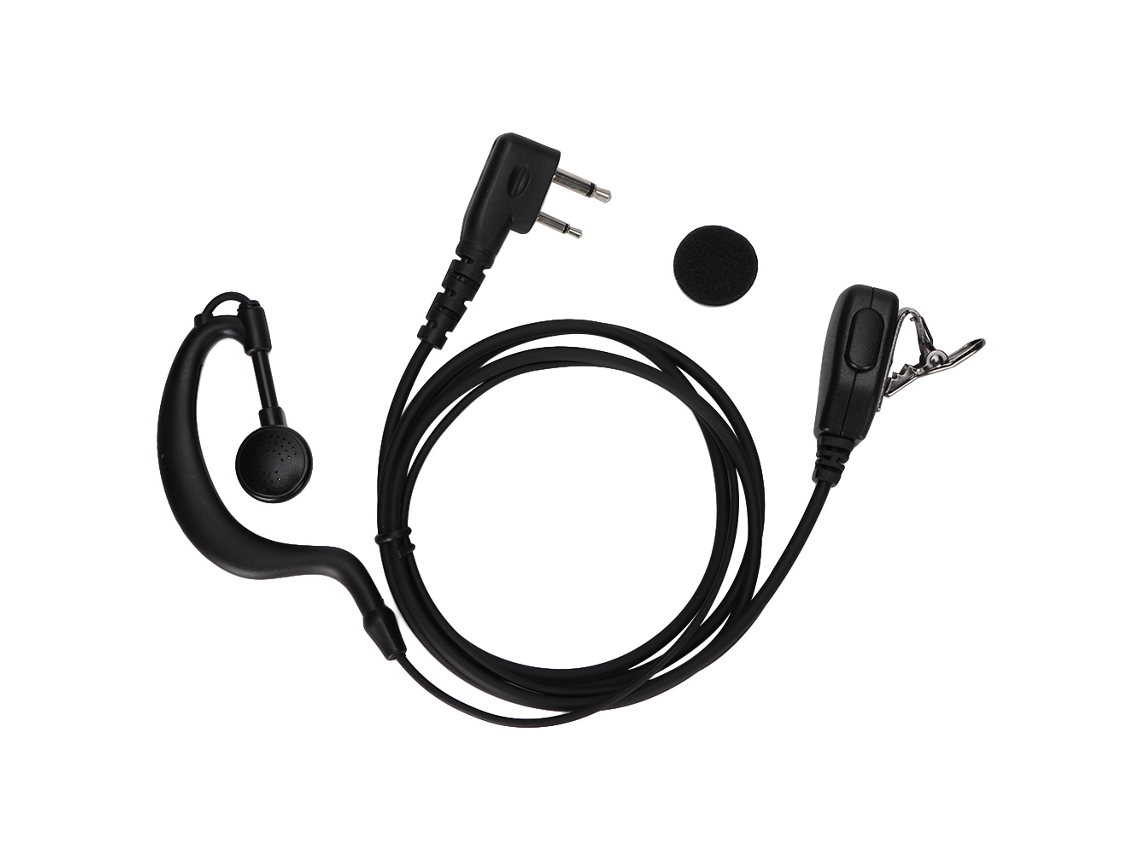 Fone De Ouvido Headset Portátil Walkie Talkie Hd Com Redução De Ruído Preto 120cm K Head