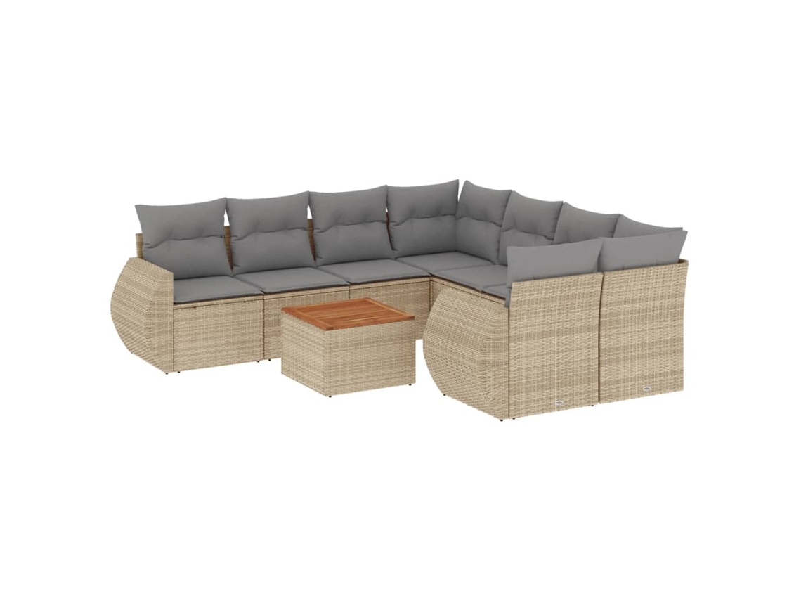 Garden Sofa Set, Garden Sofa Sets Vidaxl Bege Rattan / Vime (n/a)