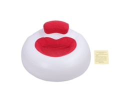Poltrona Inflável Coração Confortável Plush Pvc para Quarto Sala de Estar Vermelha | S/MARCA