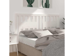 Vidaxl Cabeceira De Cama 146x4x100 Cm Pinho Maciço Branco