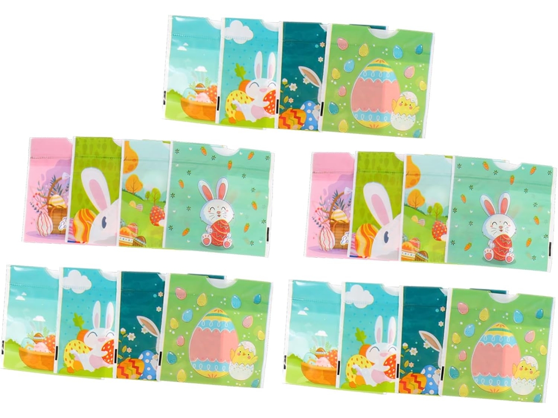 50 Sacos Decorativos Multifuncionais Para Biscoitos De Páscoa, Resistentes E Fáceis De Transportar Gokoco