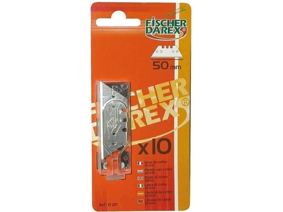 Conjunto De 10 Lâminas Trapézios 50 Mm Fischer Darex