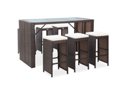 Garden Bar Set, Garden Bar Sets Vidaxl Marrom Rattan / Vime (n/a)