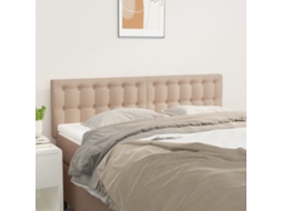Vidaxl Cabeceiras Cappuccino 144x5x78/88 Cm Couro Artificial
