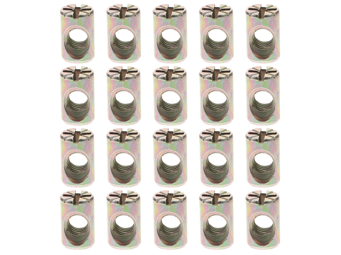 Conjunto De 20-porcas Barril Para Móveis Com Encaixe Cruzado, Conectores Resistentes Para Marcenaria, Acessórios