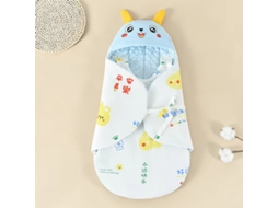 Saco de dormir para recém-nascido de 0 a 6 meses, forro de algodão e poliéster, branco e azul, Panoona