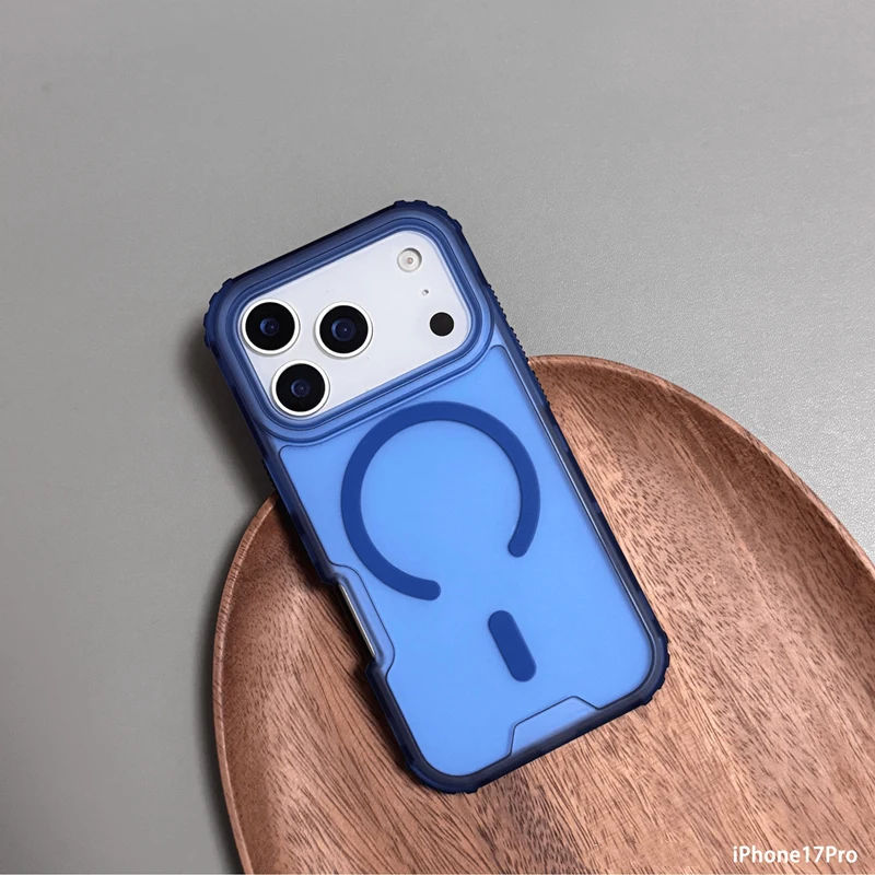 (azul 12) Capa Protetora Fosca Magsafe Com Carregamento Magnético Sem Fio E À Prova De Choque