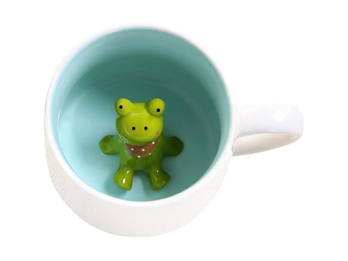 Taza De Café De Rana Linda 2025, Taza De Cerámica Con Animal 3d, Lavavajillas Y Microondas Segura