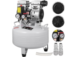 Compressor De Ar 30 L Sem Óleo 850 W Com Motor Silencioso E Pressão Máx. 8 Bar