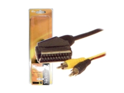 Cabo Scart Macho Vídeo / Rca Macho 1.5M Blister