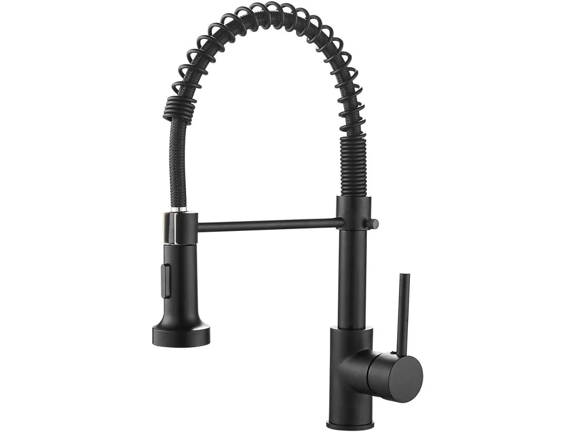 Retractable Cozinha Pulverizador De Torneira Com Fluxo Pause, 2-function Cromado Acabamento, G1/2 Connection, Silicone Nozzle Para Easy Cleaning