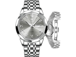 Lurelia Relógio Masculino, Movimento De Quartzo, Analógico, Data/calendário, 7,72 Polegadas, 196 Mm, 0,79 Polegadas, 20 Mm, Aço Inoxidável, Cinzento