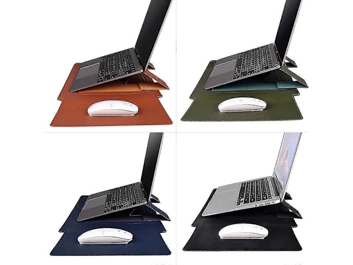 Capa Protetora Em Pu Para Macbooks Air E Pro De 13, 13.3, 14 E 15.4 Polegadas Com Suporte De Resfriamento.