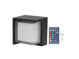 Luminária de Parede Externa À Prova D'água Rgb com Controle Remoto CHABERLU