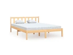 Bed Frame, Bed Frames Vidaxl Marrom Madeira De Pinho (140 X 200 Cm)