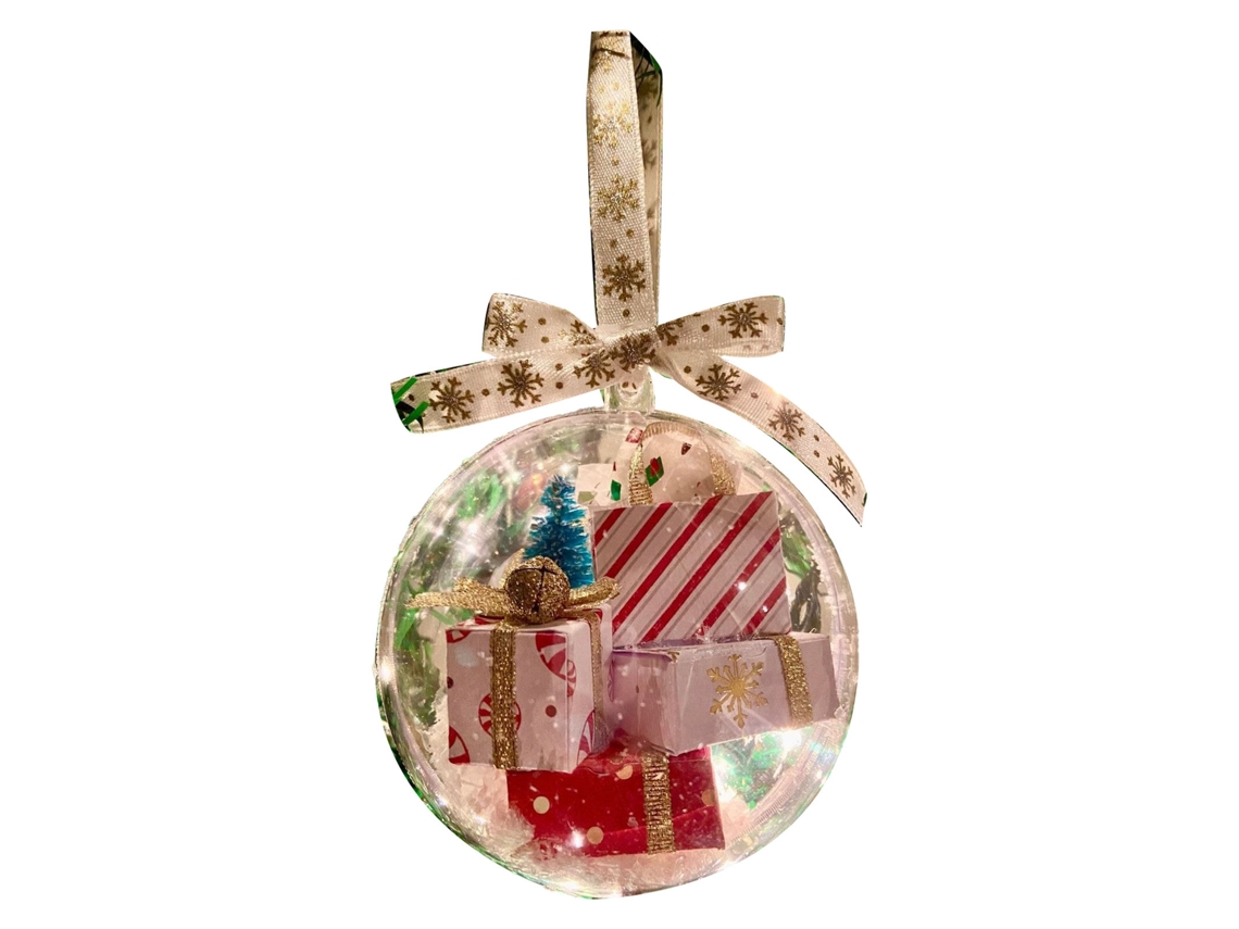 Adorno Caixa Natal Mini Expresso 3.15 Polegadas Luvas Coloridas