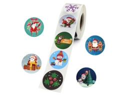 Pegatinas Navideñas De Muñeco De Nieve Y Copos De Nieve Para Niños.