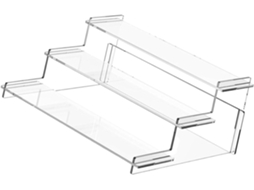 Prateleira Moderna Empilhável De Acrílico Com Três Camadas, Otimizando O Espaço Para Decoração De Bancadas E Elegantes